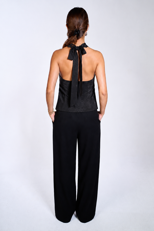 Black Halter Top