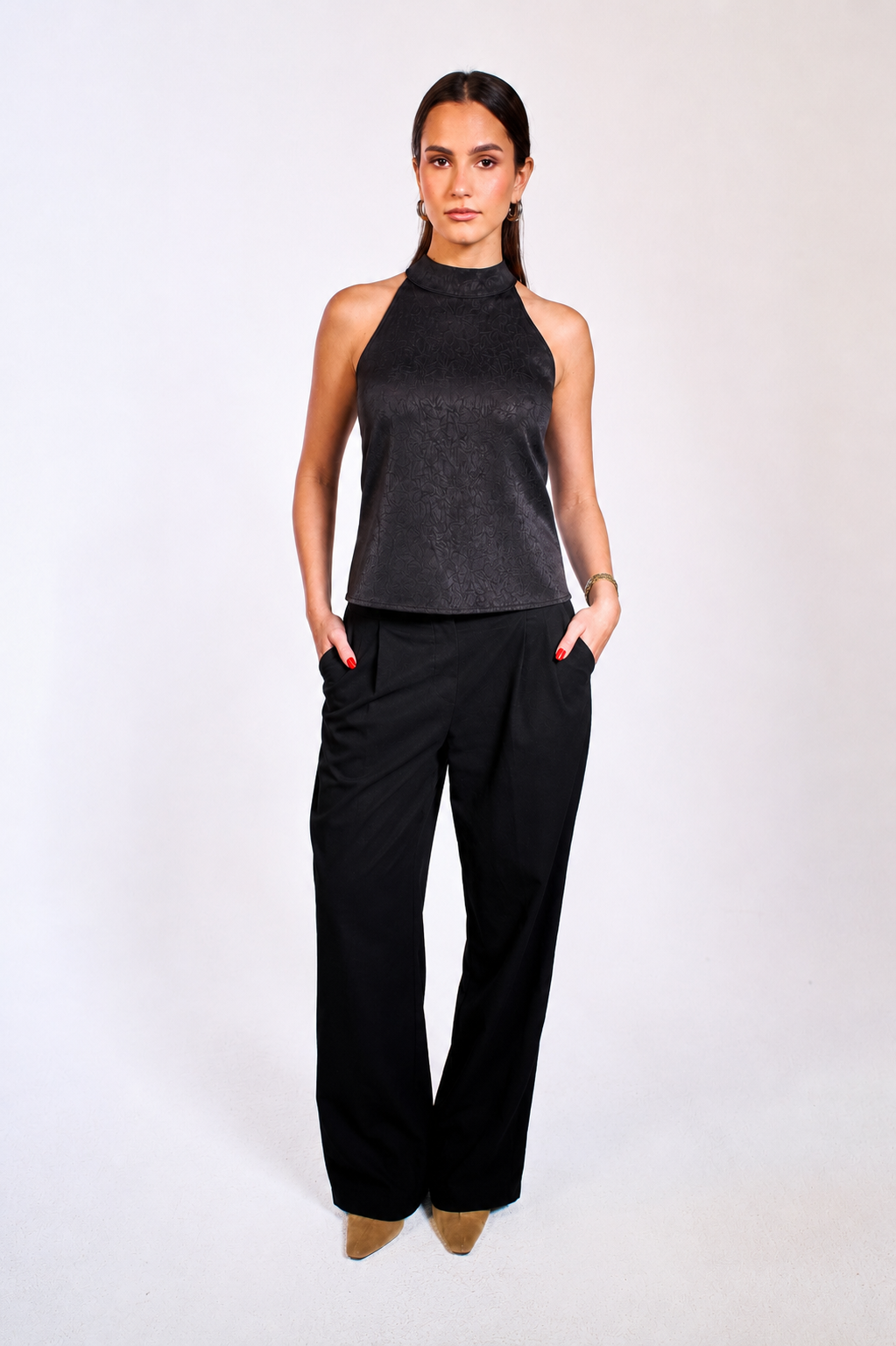 Black Halter Top