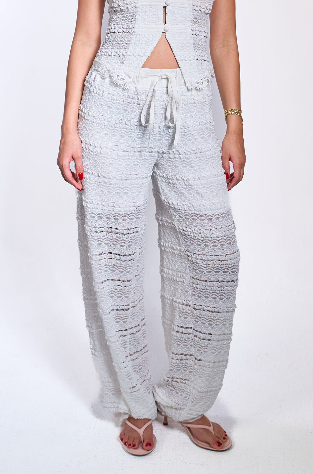White Lace Pants
