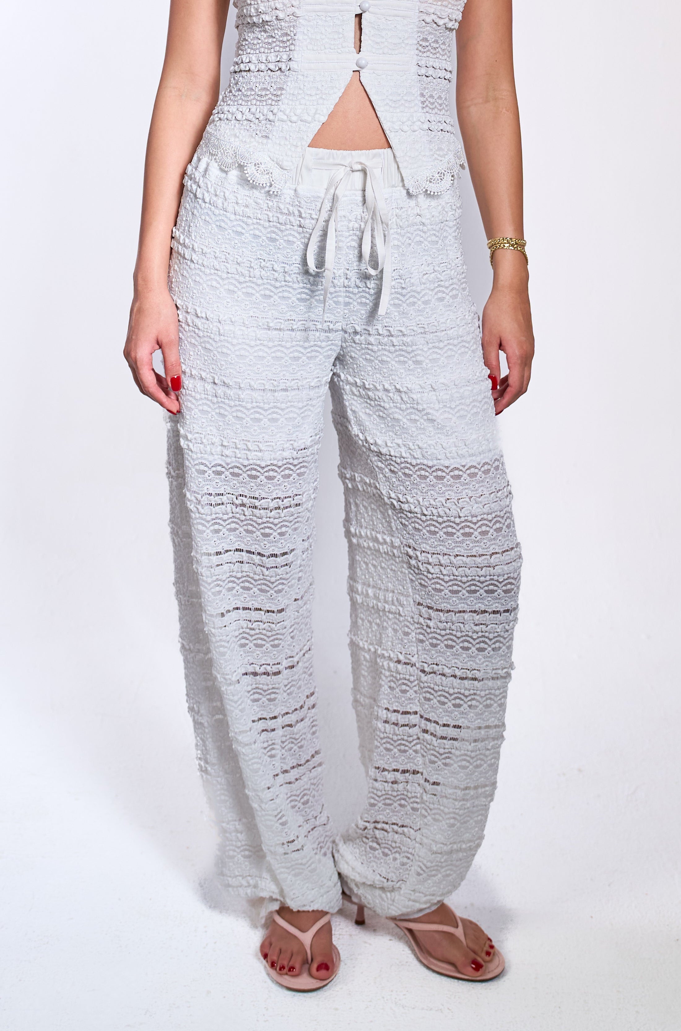 White Lace Pants