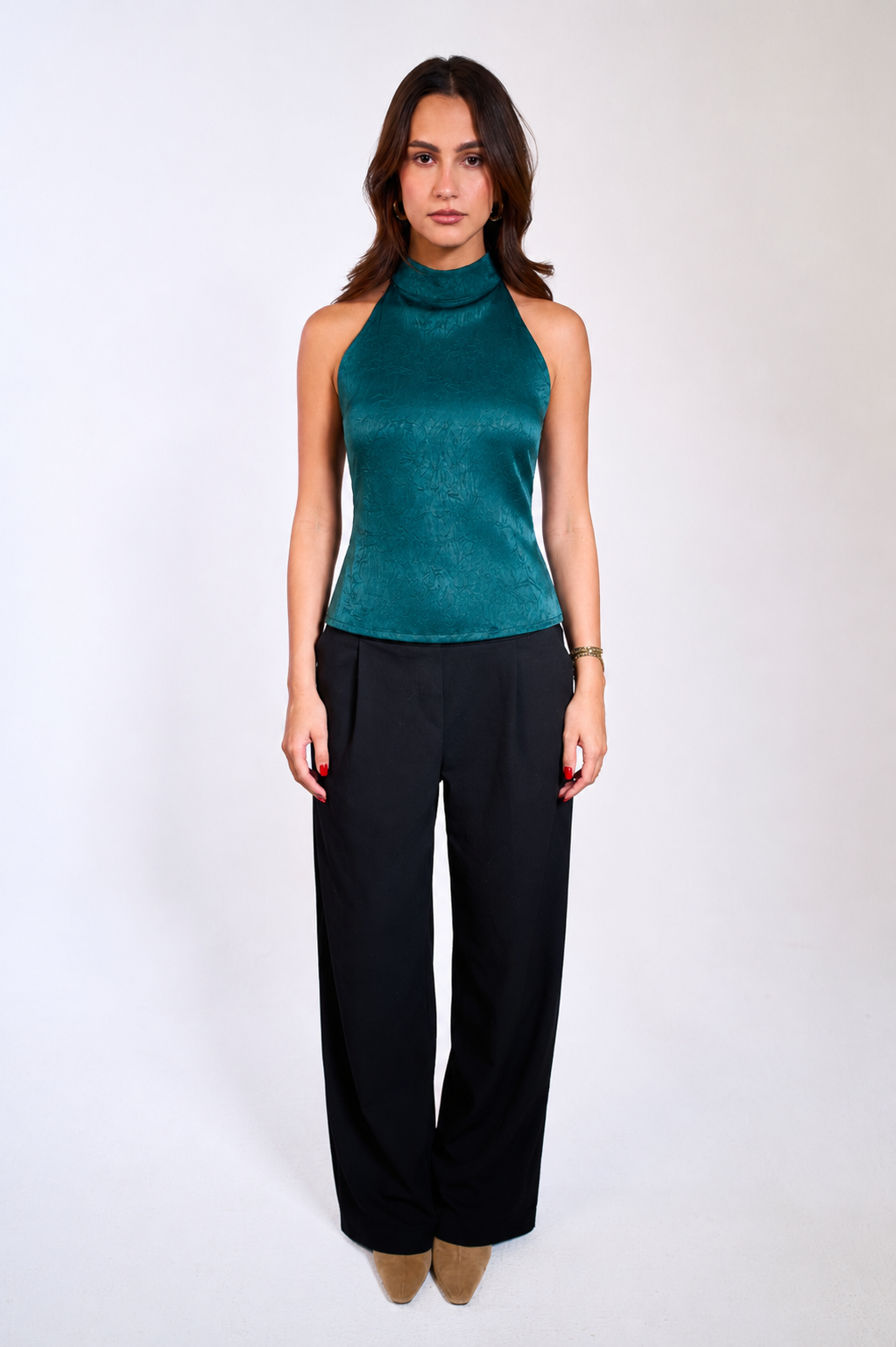 Emerald Halter Top